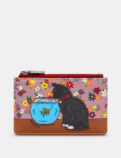 Scribble Street Cat And Fish Zip Card Holder | Purse
