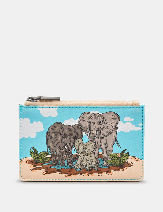 Scribble Street Elephant Zip Card Holder | Purse