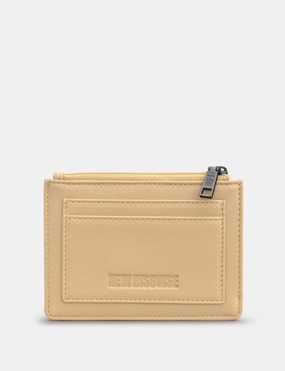 Custard Cream Zip Top Purse