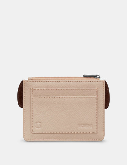 Percy The Pug Dog Zip Top Leather Purse