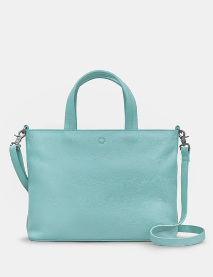 Hampton Multiway Duck Egg Leather Grab Bag