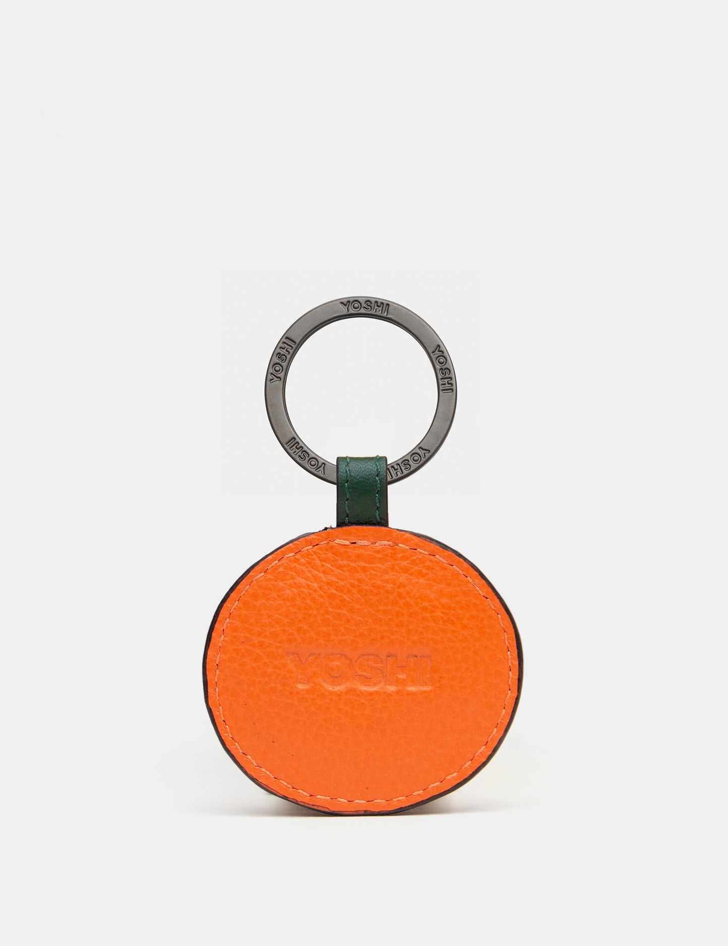 Jack O' Lantern Halloween Leather Keyring